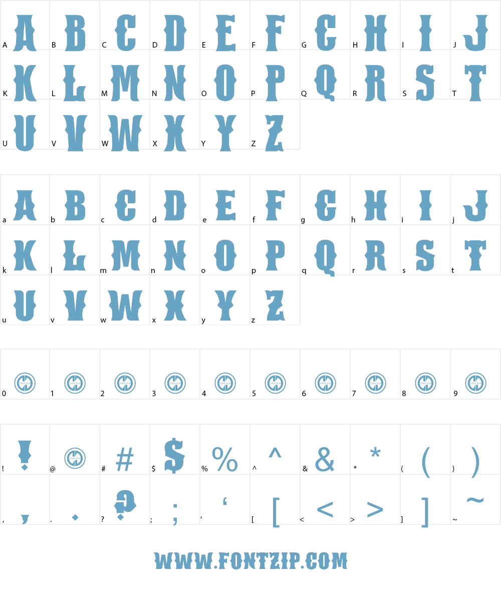 San Antonio Charros Font Character
